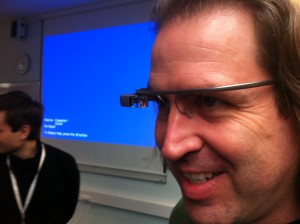 Trying out the google glass